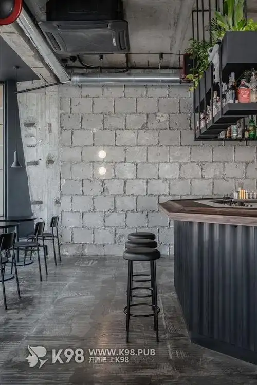 超酷水泥工业风酒吧装修设计
