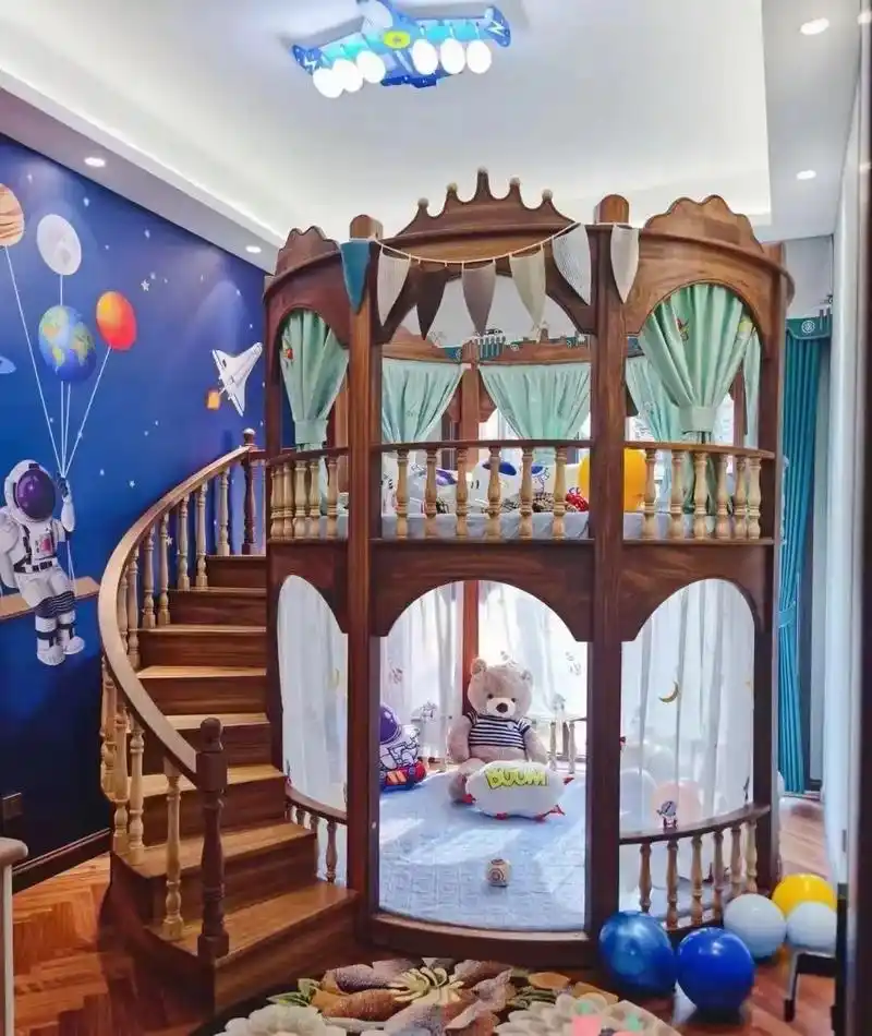 每一个孩子都想拥有的城堡床.