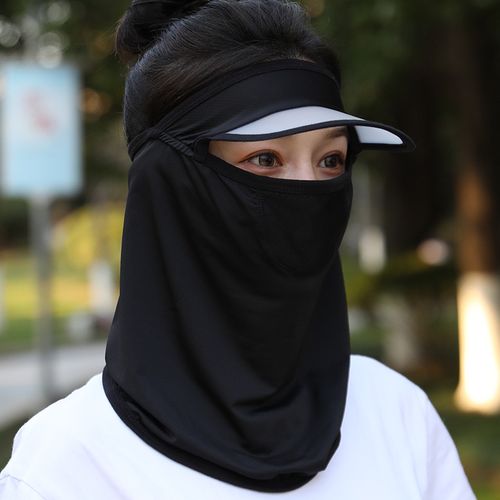 防晒脸罩女冰丝防风头套脸部挡全脸面面罩透气防风