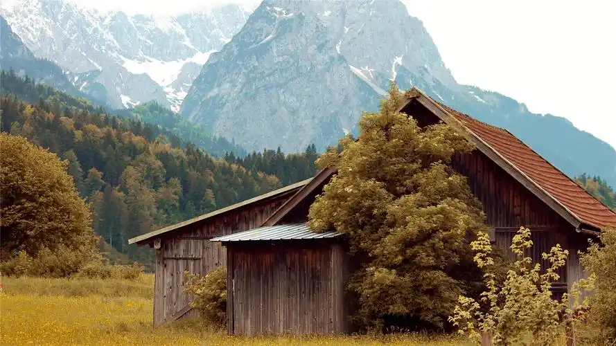 田园小木屋高清桌面壁纸_风景壁纸_壁纸下载_美桌网