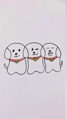 画画原来如此简单#一笔画小狗