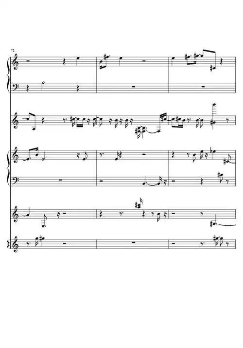 淋雨一直走钢琴谱