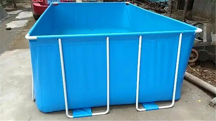 游泳池庭院防水塑料鱼池加厚鱼箱鱼缸繁殖池折叠帆布水池3252251米