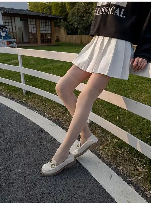 春秋肤色jk袜女120d中厚肉色丝袜天鹅绒小腿袜过膝长筒袜中筒袜半