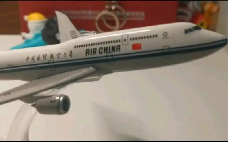 中国国际航空b747-8 b2485 16cm 飞机模型开箱