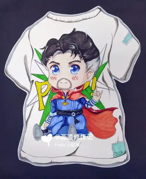 奇异博士人物t恤绘画