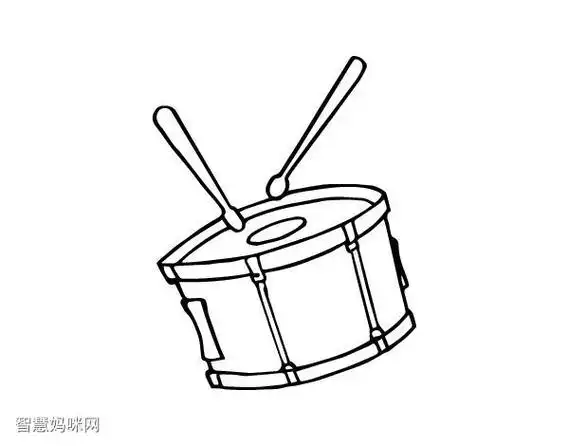 壮族简笔画图片敲鼓 趣味简笔画鼓简笔画乐器类简笔画动画步骤中国鼓