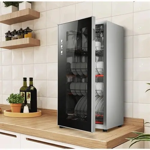 消毒柜家用小型台式迷你餐饮具茶道4层独立式2层毛巾柜