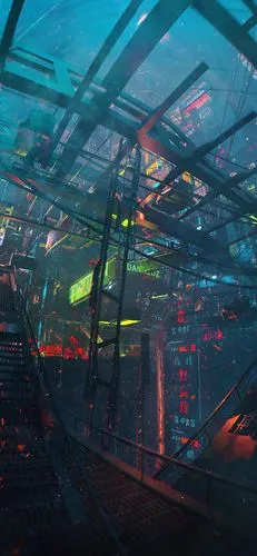 炫目光影城市个性锁屏手机壁纸