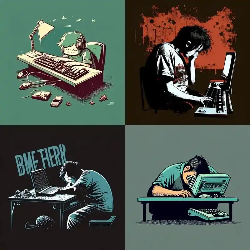 p1-p4 一个辛苦加班的it男,趴倒在了自 - 抖音