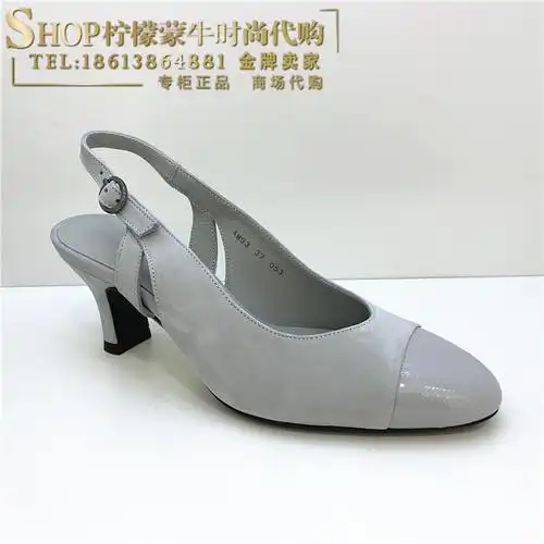 achette雅氏2020新款纯色真皮通勤包头凉鞋优雅时装凉鞋