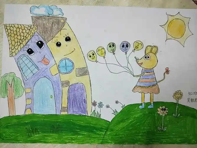 哈博三年级2班"庆六一"现场主题绘画活动