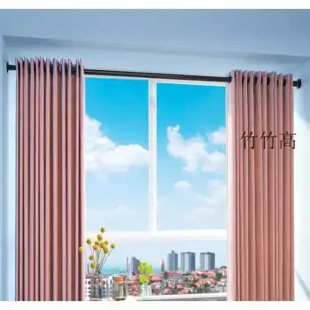 窗帘杆罗马杆罗马杆免打孔眼卧室窗帘杆罗马杆超长4米单隔断免钉浴室