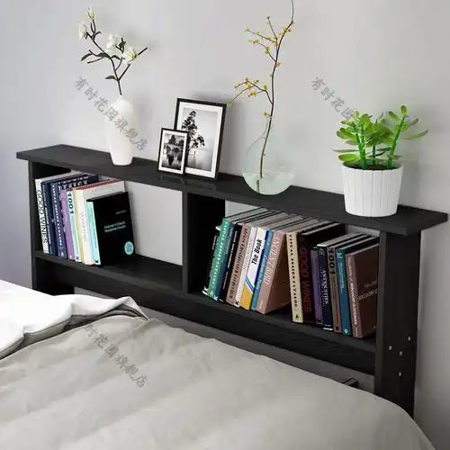 床边置物架卧室床头床尾长条夹缝架沙发后靠墙落地收纳窄架可柚木色长