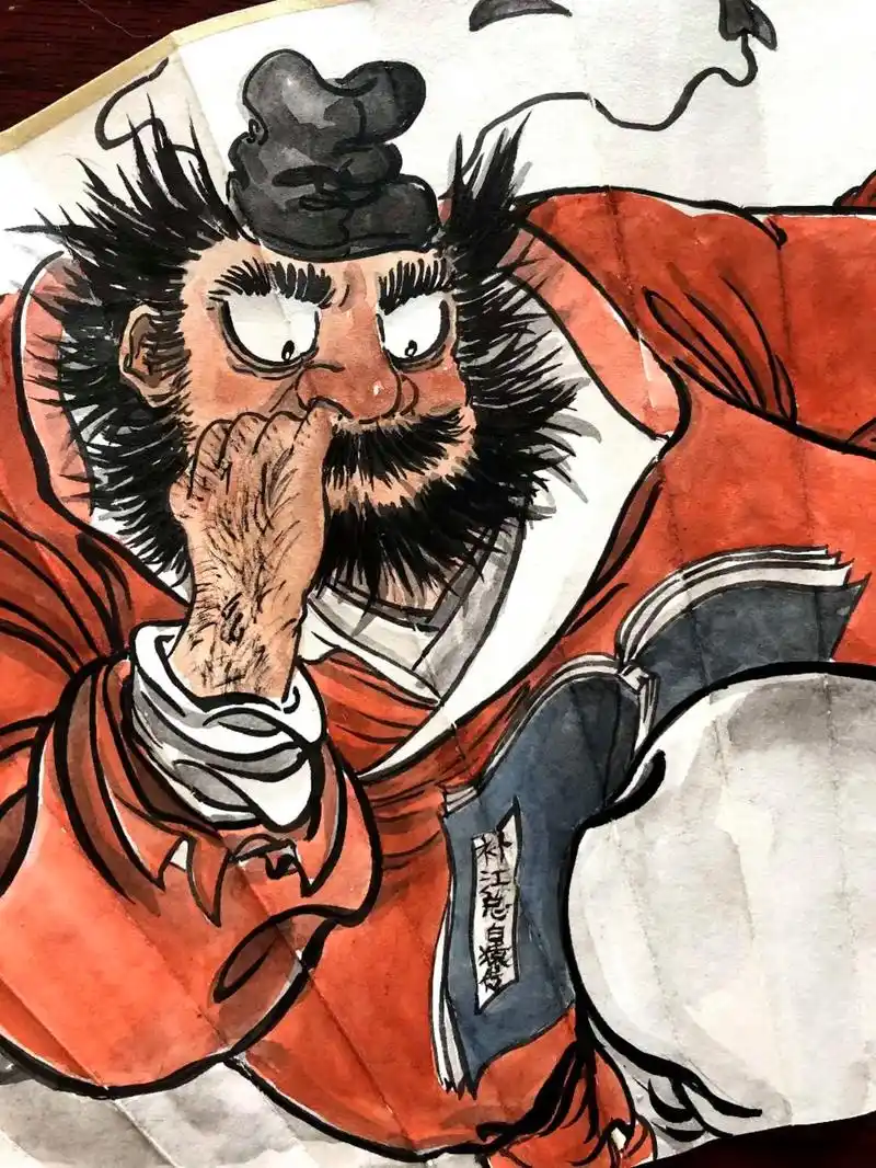 扣扣脚,看看书～真是逍遥自在呀 #国画 #手绘 #钟馗 #灵 - 抖音