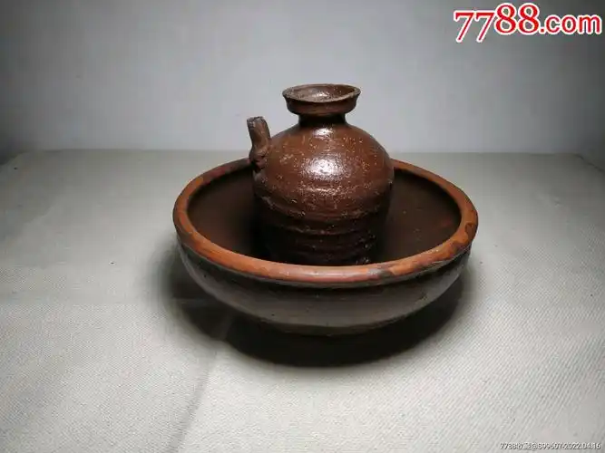 清代粗陶黑陶黑釉酱釉温酒器老酒壶老陶瓷老陶器老茶壶老陶罐