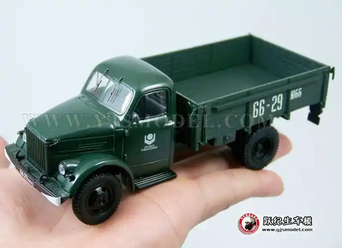 嘎斯51卡车 gaz-51 汽车模型 1:43 深绿色