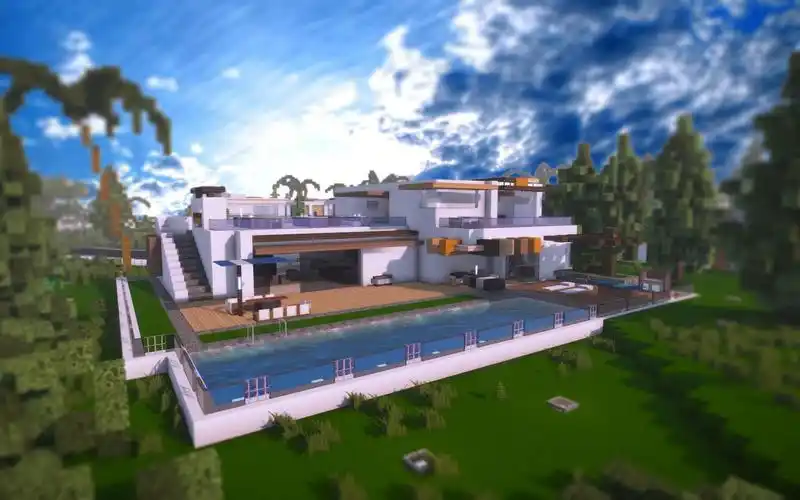 《现代棕榈景观别墅》★我的世界