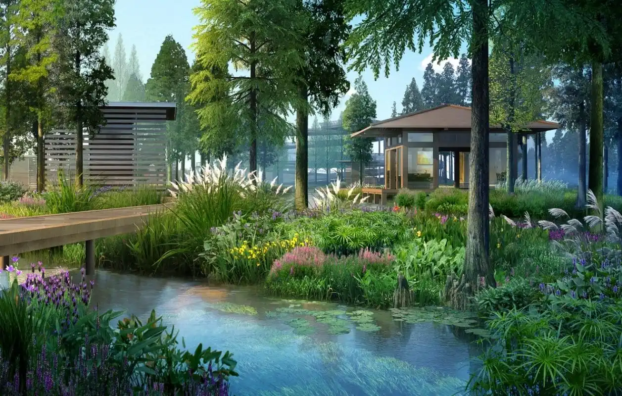 丰翔智秀公园水景观效果图.