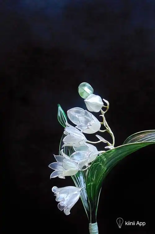 平凡的黄铜丝与造花液创造的唯美水晶花发簪 - kiinii app