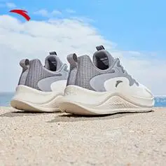 anta安踏漫步丨革面防泼水跑步鞋男秋季新款轻质跑鞋缓震短距离运动鞋