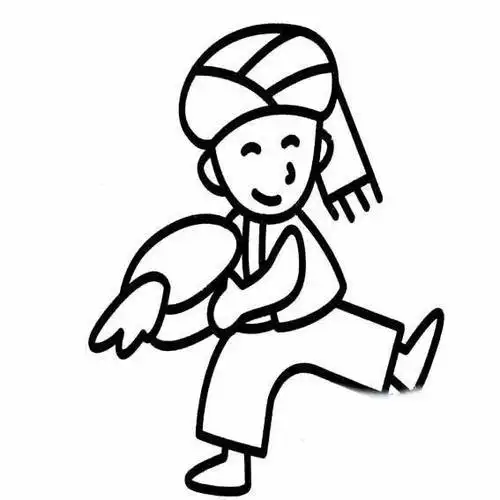 简笔画傣族小朋友