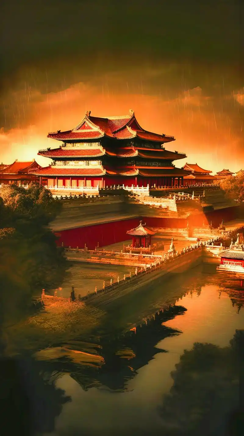 第5集 ai智能绘画 送上紫禁城夜景图.一声佛偈尘埃落定,繁 - 抖音