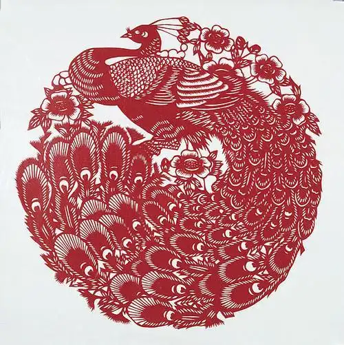 剪纸凤图片剪纸凤高清图片全景视觉