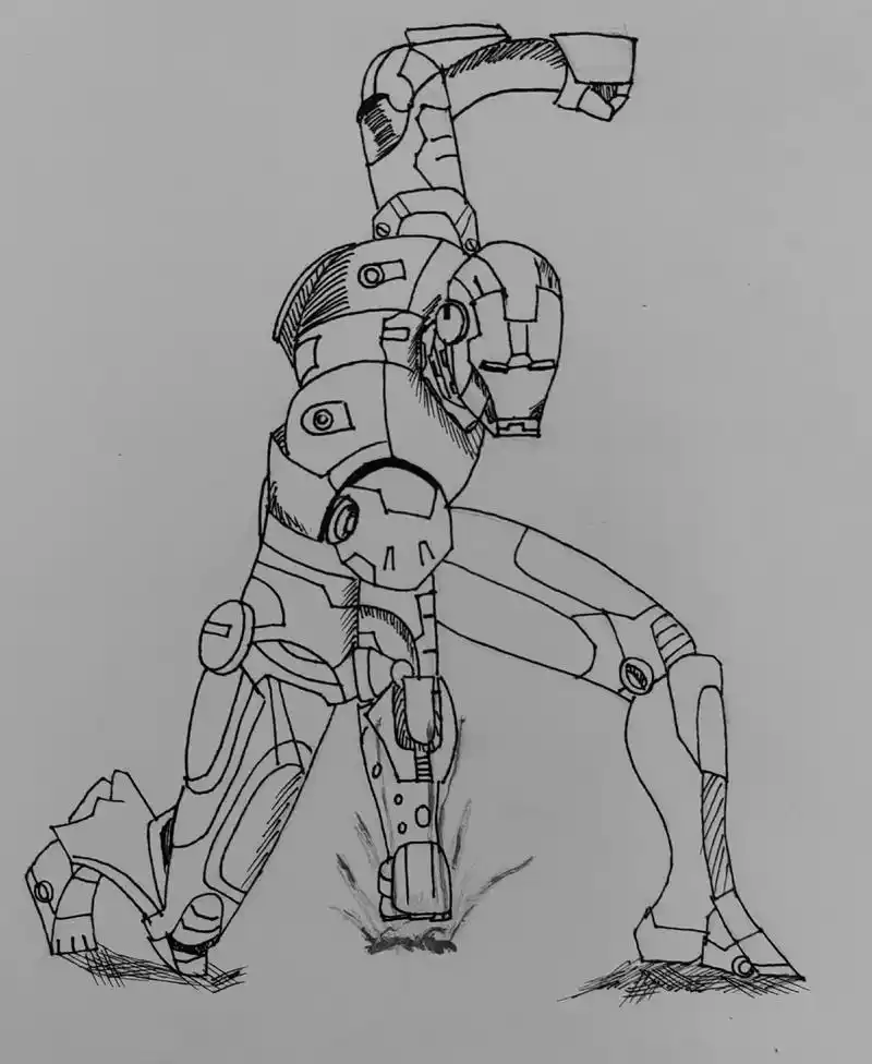 漫威#钢铁侠#艺术小新#手绘 - 抖音