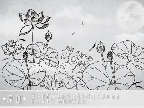 画一付心中的荷塘简笔画