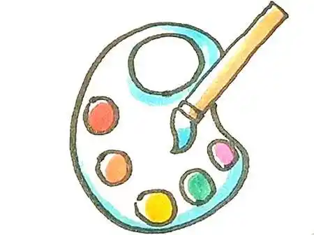 调色盘简笔画 最新调色盘简笔画卡通图片