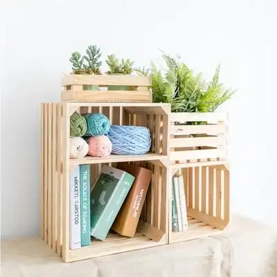 家用实木收纳木框复古木箱装饰长方形超市陈列木条水果其他