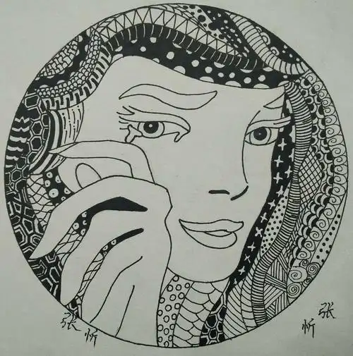 感悟大师——黑白装饰画(合肥市行知学校站塘校区七年级一班作品展)