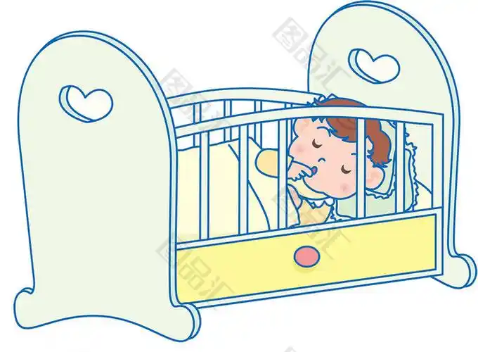 卡通婴儿床素材