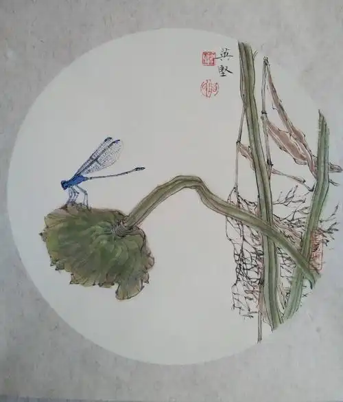 1.今日赏画《豆娘》
