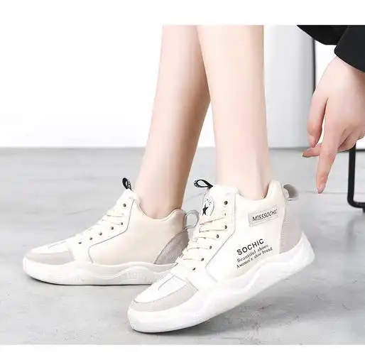 >  		     卓纪高帮网红女鞋运动鞋2021秋季新款时尚休闲鞋子小白鞋