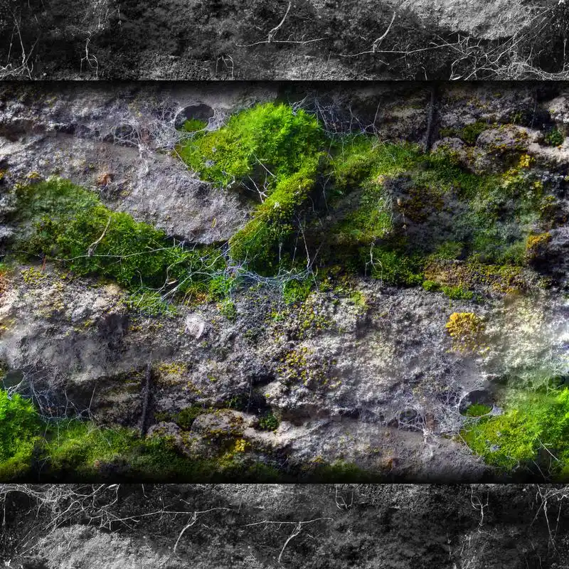 纹理墙模具青苔和蜘蛛网的背景你消息的墙