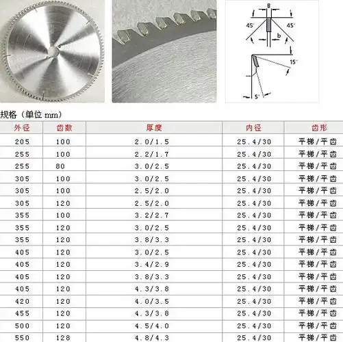 锯切铝合金圆锯片