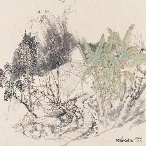 于文江作品《寻茶之旅74乡村小景》