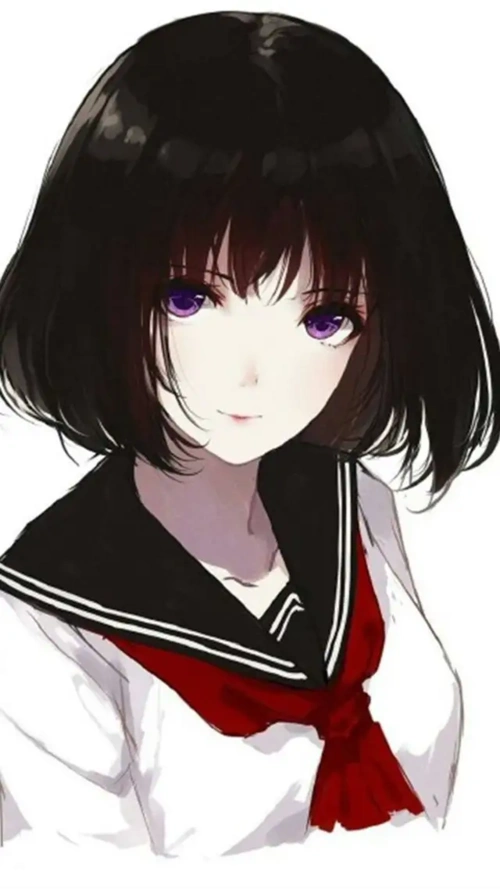 动漫插画中短发的女孩珍藏版