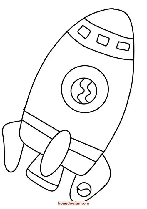 7张可爱的玩具卡通涂色简笔画-红豆饭小学生简笔画大全