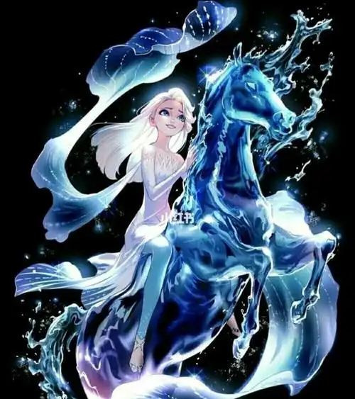 冰雪奇缘2:艾莎解锁新坐骑,网友:这水晶马怕是自带美颜效应吧!