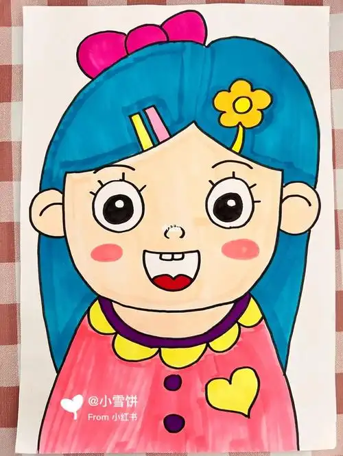 👩🏻我的自画像儿童画🌸