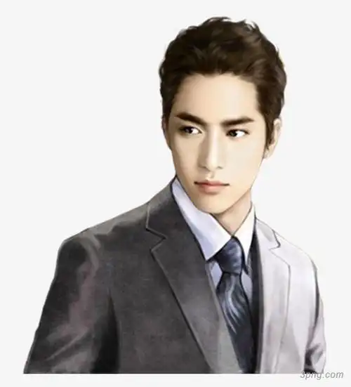 立绘现代帅哥装饰png素材透明免抠图片-动植人物