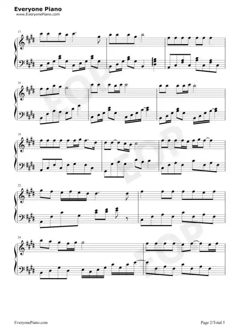 星星点灯-郑智化五线谱预览2-钢琴谱文件(五线谱,双手简谱,数字谱