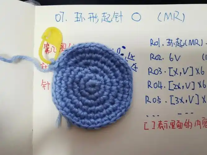 钩针入门环形起针加针v减针a