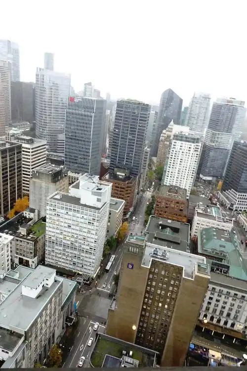 鸟瞰温哥华市中心