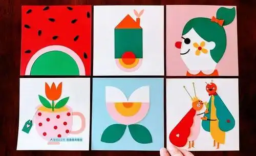 学会色彩设计,普通的彩色卡纸也可以创作出惊艳的拼贴画!