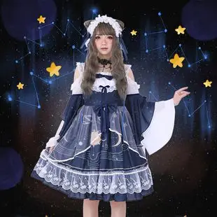 > 佳茴全款现货月的星空奏响曲op原创lolita连衣裙洛丽塔洋装小裙子