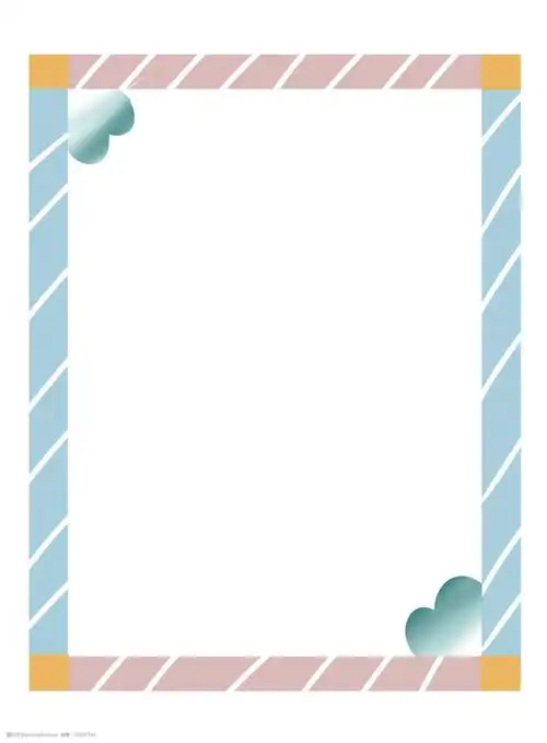 词:渐变长方形爱心边框 彩色方框 边框插图 爱心方框插画 长方形方框